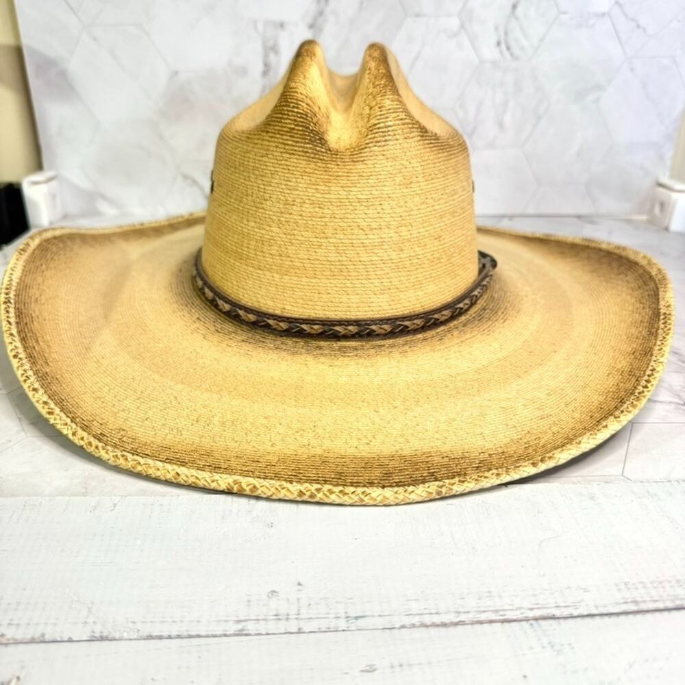 Jason Aldean Cowboy Hat Resistol Men’s Size 58 7 1/4 Genuine Mexican Palm Rodeo
